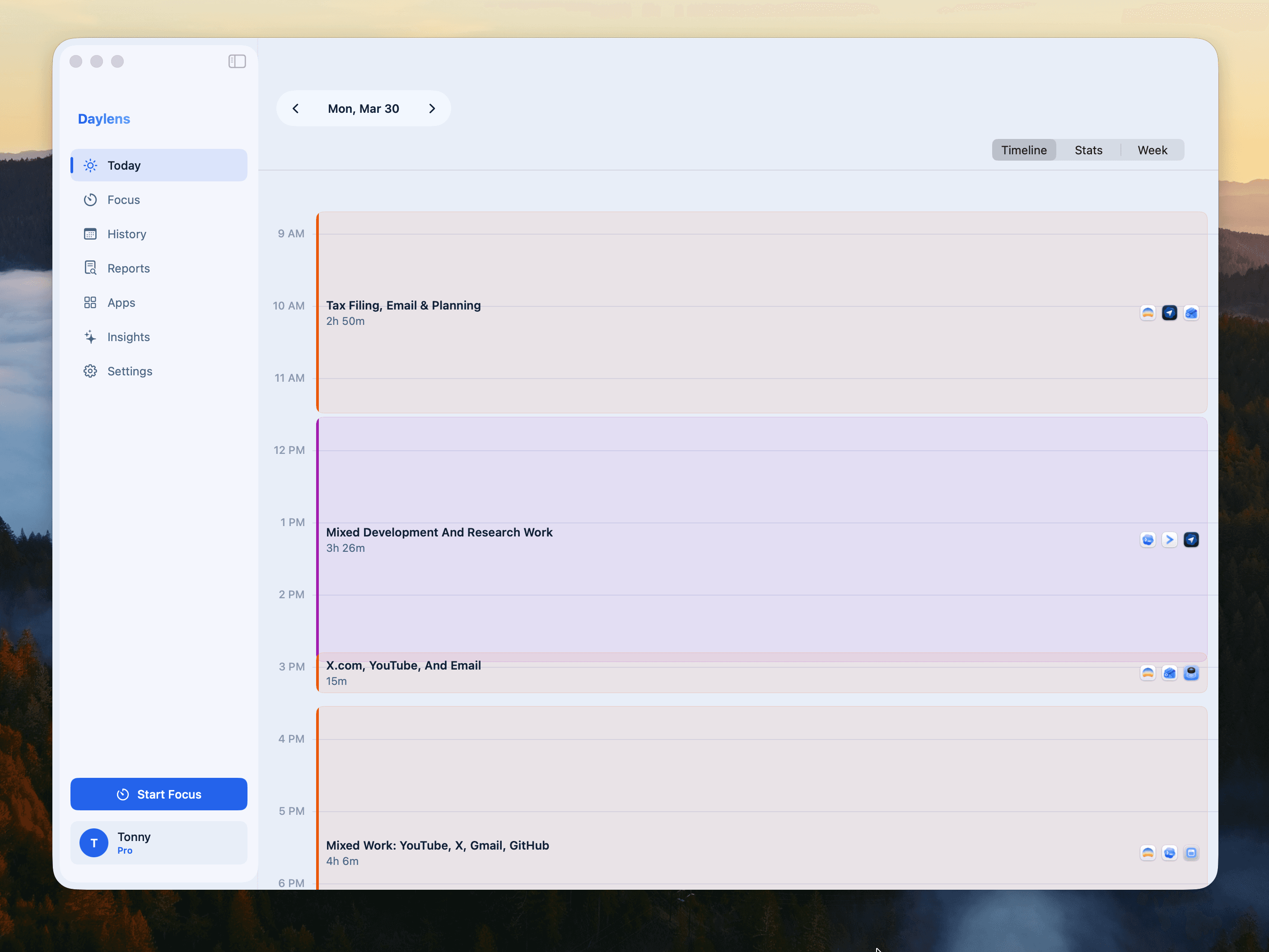 Daylens screenshot 2
